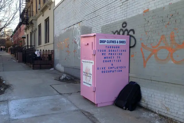 An illegal bin. Courtesy of South Slope News. 